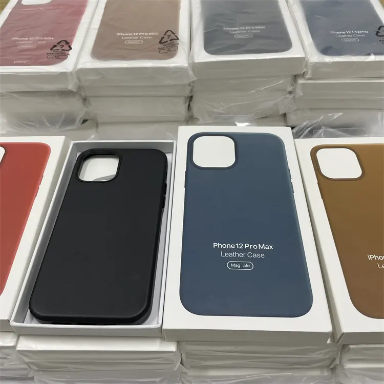 Nuovo arrivo custodia per telefono magnetica in pelle PU di lusso con animazione magnetica in pelle Cover per iphone 12 13 Pro Max