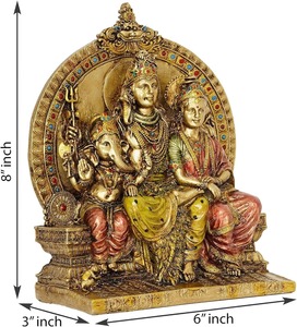Lord Shiva &amp; Family <strong>Shiv</strong> Parivar Religious Statue Idol for Pooja Room Mandir, Temple, Gift