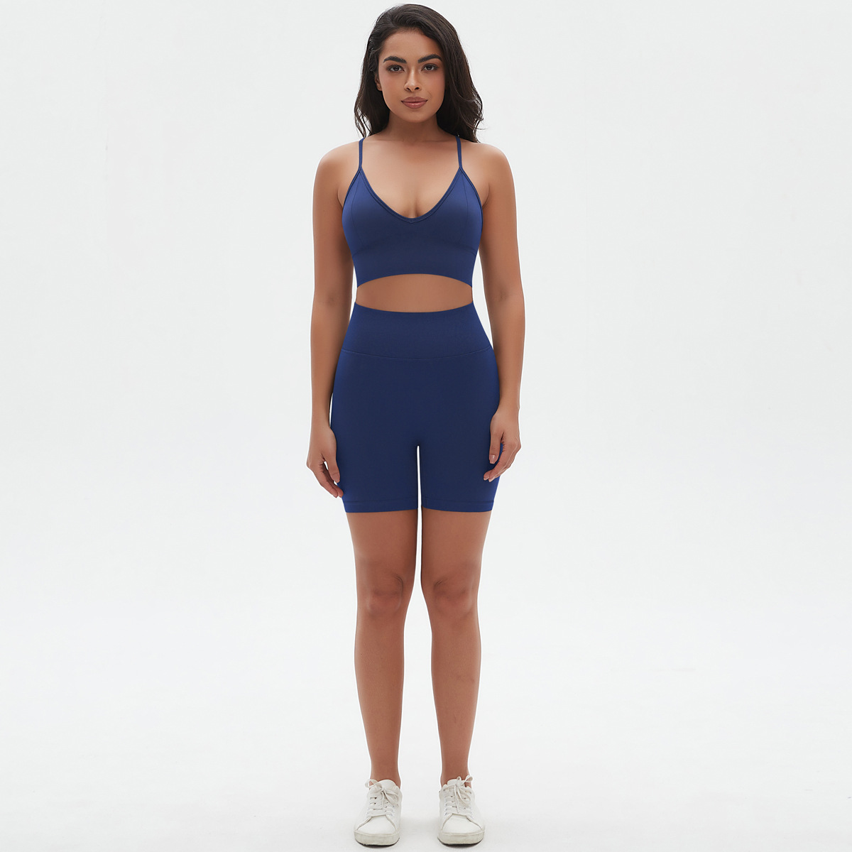 6666 Suspender Bra and Shorts Set - Moonlight White