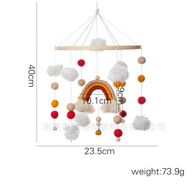 Rainbow handmade multi-colored bed bells