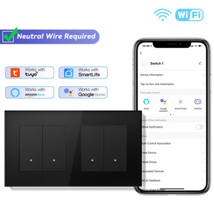 MVAVA快速布线玻璃框架Wifi Zigbee图雅灯无线控制自复位点击按钮墙壁触摸智能开关 - Product Image 3