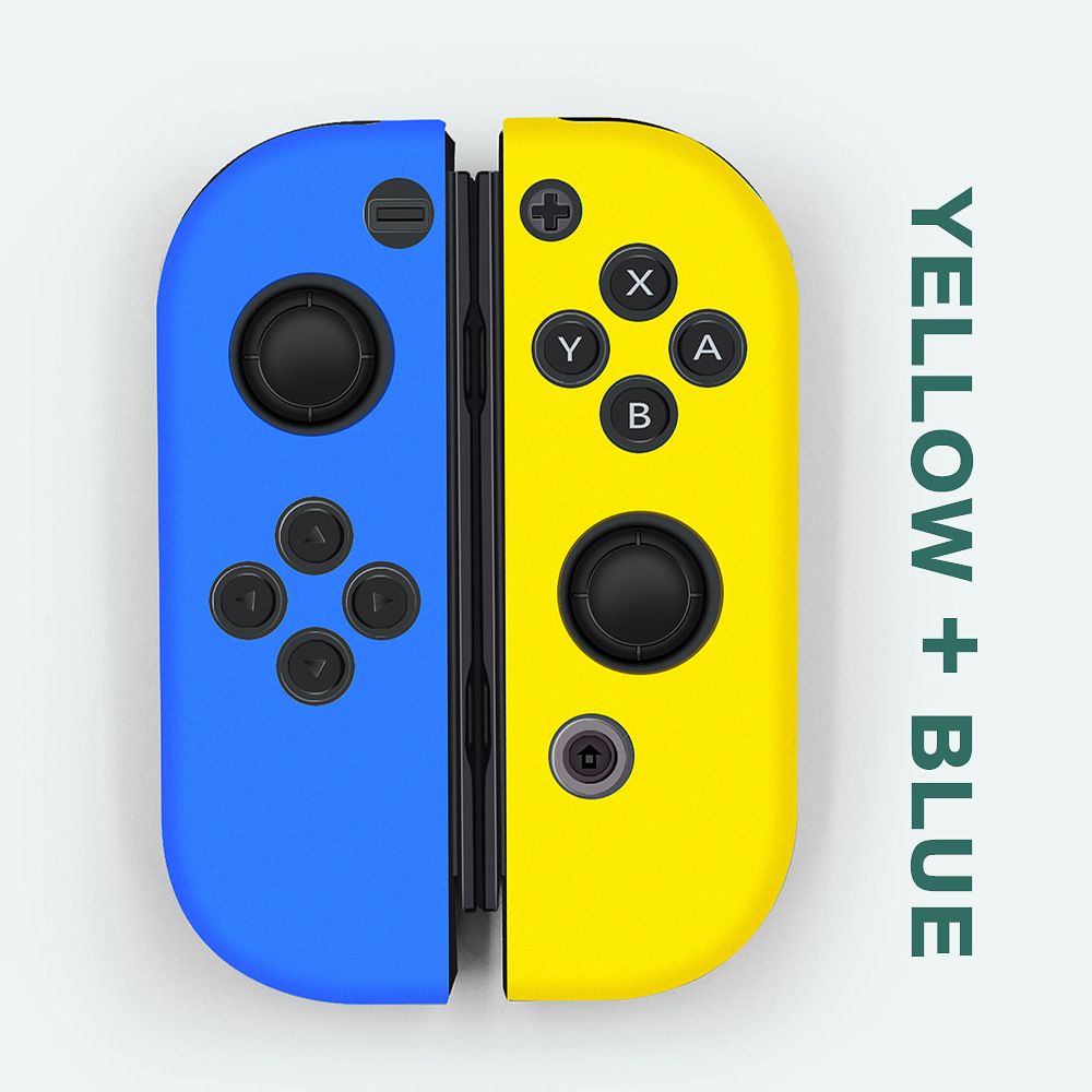 Bleu avec du jaune