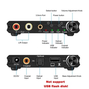 Xput High Speed 192Khz 24Bit <strong>USB</strong> Sound <strong>Card</strong> <strong>Input</strong> DAC <strong>USB</strong> Digital to Analog Audio Converter With Volume and Bass - Product Image 2