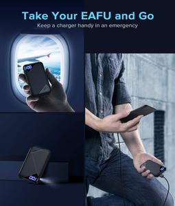 EAFU Portable Charger Pocket-size LED Display 6000mAh Power Bank With USB Type <strong>C</strong> <strong>Input</strong> <strong>Output</strong> 3A High-Speed Battery Pack - Product Image 3