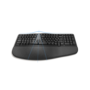 Tastiera Modulare silenziosa ergonomica 2.4G + BT con poggiapolsi BT Dual Mode tastiera Modulare Wireless per Windows 7/8/10 - Product Image 2