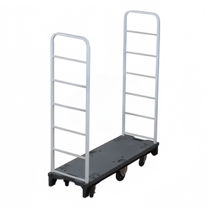 Dört tekerlekli yapısı özelleştirilebilir OEM platformu ile süpermarket yardımcı malzeme arabası u-tekne depo el arabası - Product Image 2