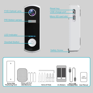 Sistema de intercomunicación Tuya Smart Video Timbre Cámara HD Audio bidireccional Alertas en tiempo real para la máxima comodidad de seguridad en el hogar - Product Image 6
