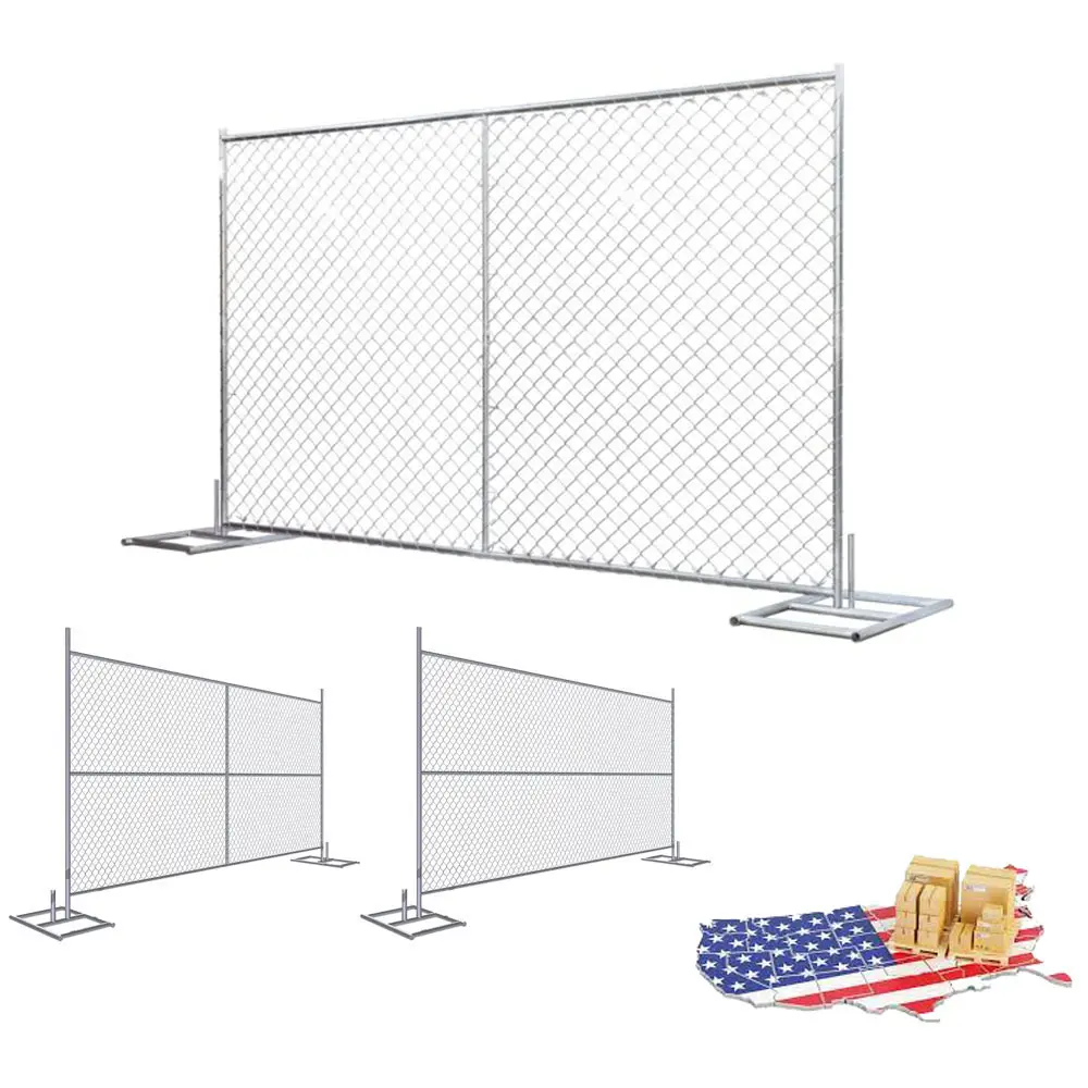 Panneaux provisoires en gros de clôture de maillon de chaîne en métal 6FT à vendre