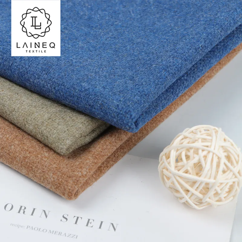 2023 Sofisticado de un solo lado 100% lana australiana sensación original color mezclado traje coreano tela de lana