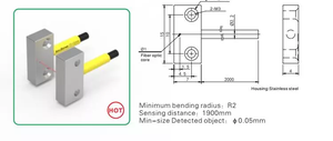 Akusense PT-F54UAスルービーム光ファイバーセンサーアレイタイプR2デジタルファイバーセンサーの最小曲げ半径タイプ - Product Image 4
