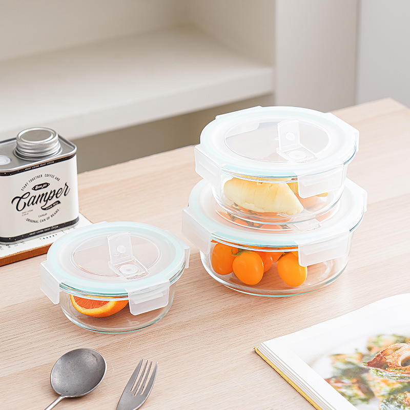 Round Color Box Set of 3 - Transparent Blue Air Vent Lid