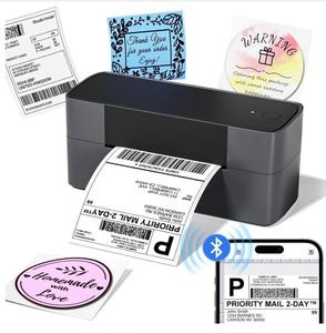 USPS, Shopify, ama zon ile uyumlu küçük iş için 2024 yeni mavi diş termal etiket yazıcı 4x6 nakliye etiket yazıcısı - Product Image 2