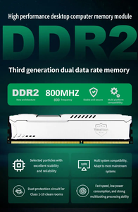 RAM <span class=keywords><strong>DDR2</strong></span> 800MHZ 2GB para computadora de escritorio con chaleco colorido Ymeiton de alta velocidad UDIMM <span class=keywords><strong>DDR2</strong></span> memoria RAM <span class=keywords><strong>DDR2</strong></span> de alta calidad 2G para PC