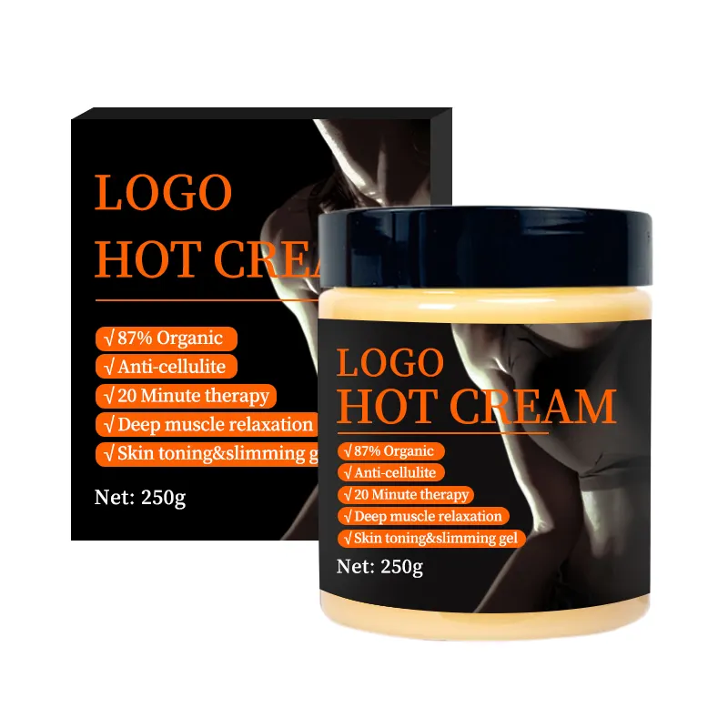 Logotipo personalizado firmando o produto anti celulite queimadura de gordura para perda de peso creme de emagrecimento quente para o corpo