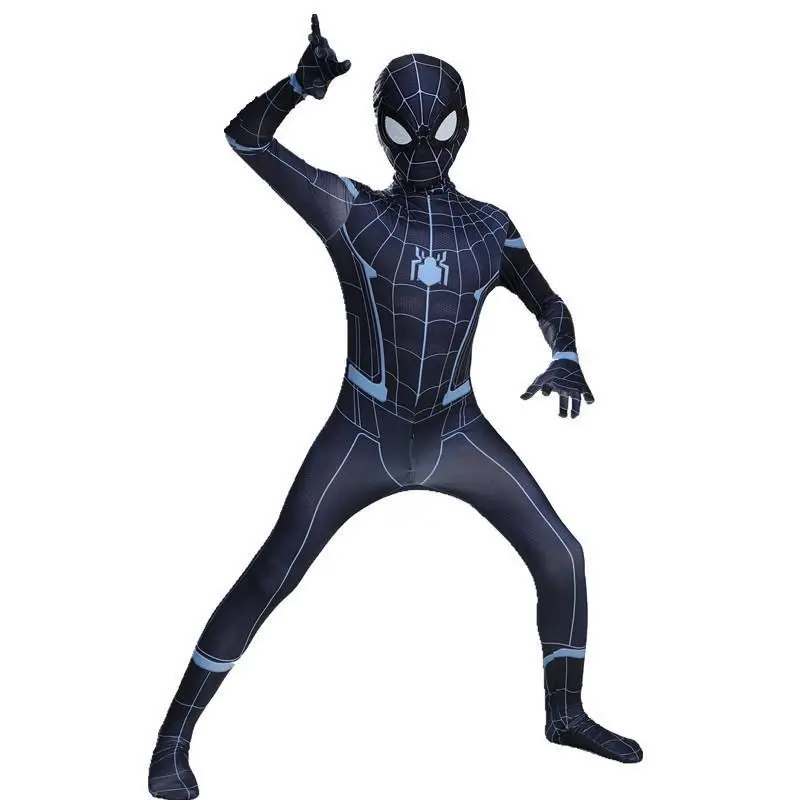 男の子と男性のための新しいスタイルの高品質スパイダーマンコスプレジャンプスーツハロウィンコスチューム