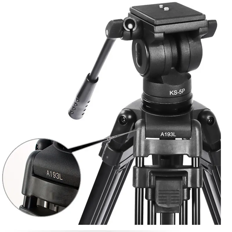 YITAI Appareil photo trépied vidéo professionnel robuste pour trépied d'appareil photo Canon