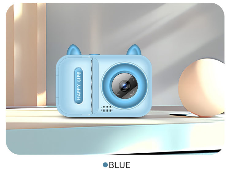 Blue Kid's Print Camera 1roll paper