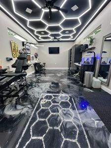 Luce a LED esagonale in alluminio a parete per il soffitto del Garage bianco freddo a nido d'ape luce di lavoro impermeabile ad alta luminosità uso ufficio