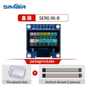 0,96-Zoll-LCD-Display, OLED12864-Modul, 7-polig mit DuPont-Kabel und serieller SPI-Schnitts telle - Product Image 2