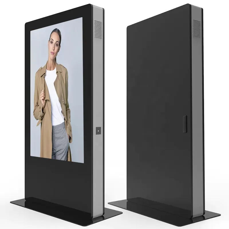 65 75 pouces annonces verticales extérieures écran Lcd Digital Totem Signage 3000nit haute luminosité Wifi publicité écran tactile kiosque