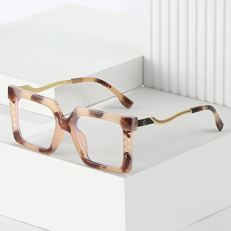 Biceladora Optica Big Square Bicolourable 2023 Frame Optik Pria Curl Murarles Yani Hoya String Kacamata Bingkai Pria Kecil