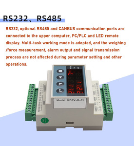 高精度レール力センサー増幅モジュール485アナログ出力ロードセル付きPLCに接続 - Product Image 3