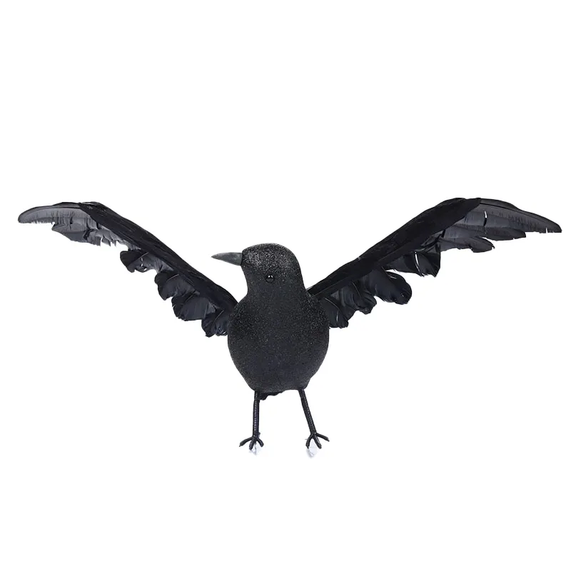الجملة الأسود غراب عيد الميلاد الحرفية الطيور الجدار الديكور هالوين ديكور