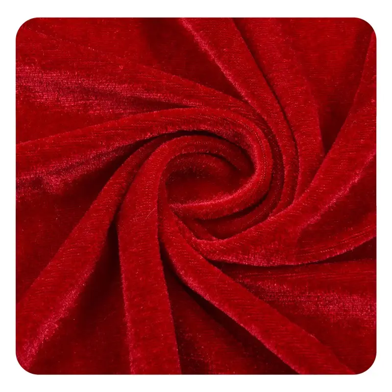 Brinquedo de veludo para decoração, tecidos veludo vermelho com preço competitivo para decoração de palco