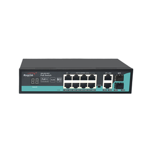 OEM ODM คุณภาพสูง POE BT SWITCH กิกะบิต8พอร์ต PoE + 1000Mbps พอร์ต2 Uplink พอร์ต + 2 SFP ไฟเบอร์ PoE ++ สวิตช์พร้อมจอแสดงผลพลังงาน - Product Image 1