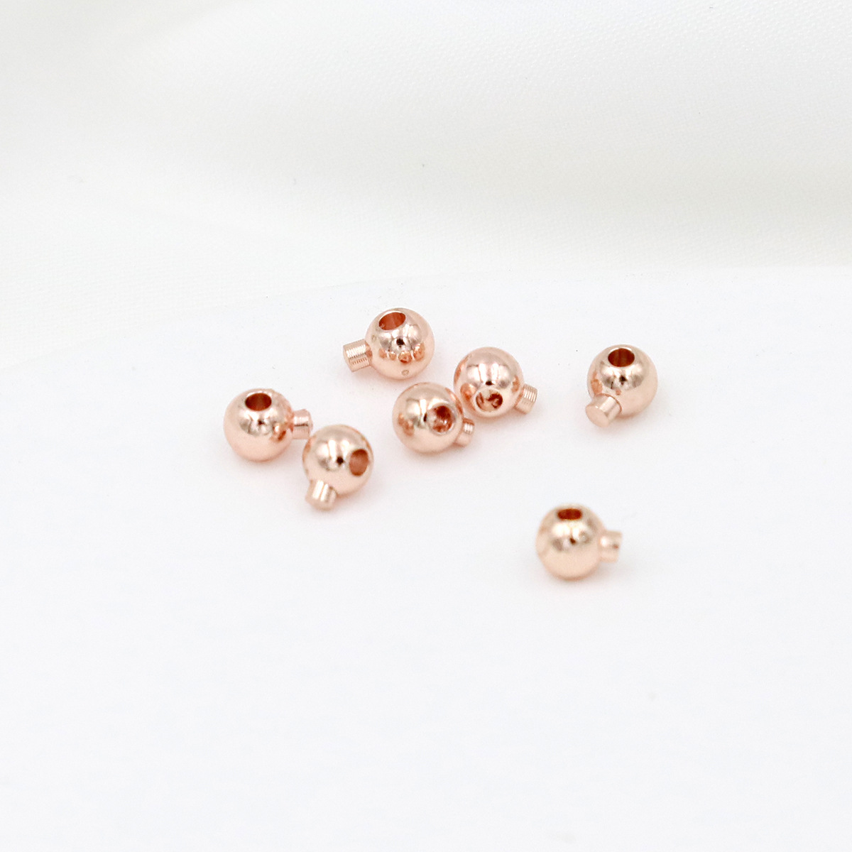 Rose gold round positioning buckle