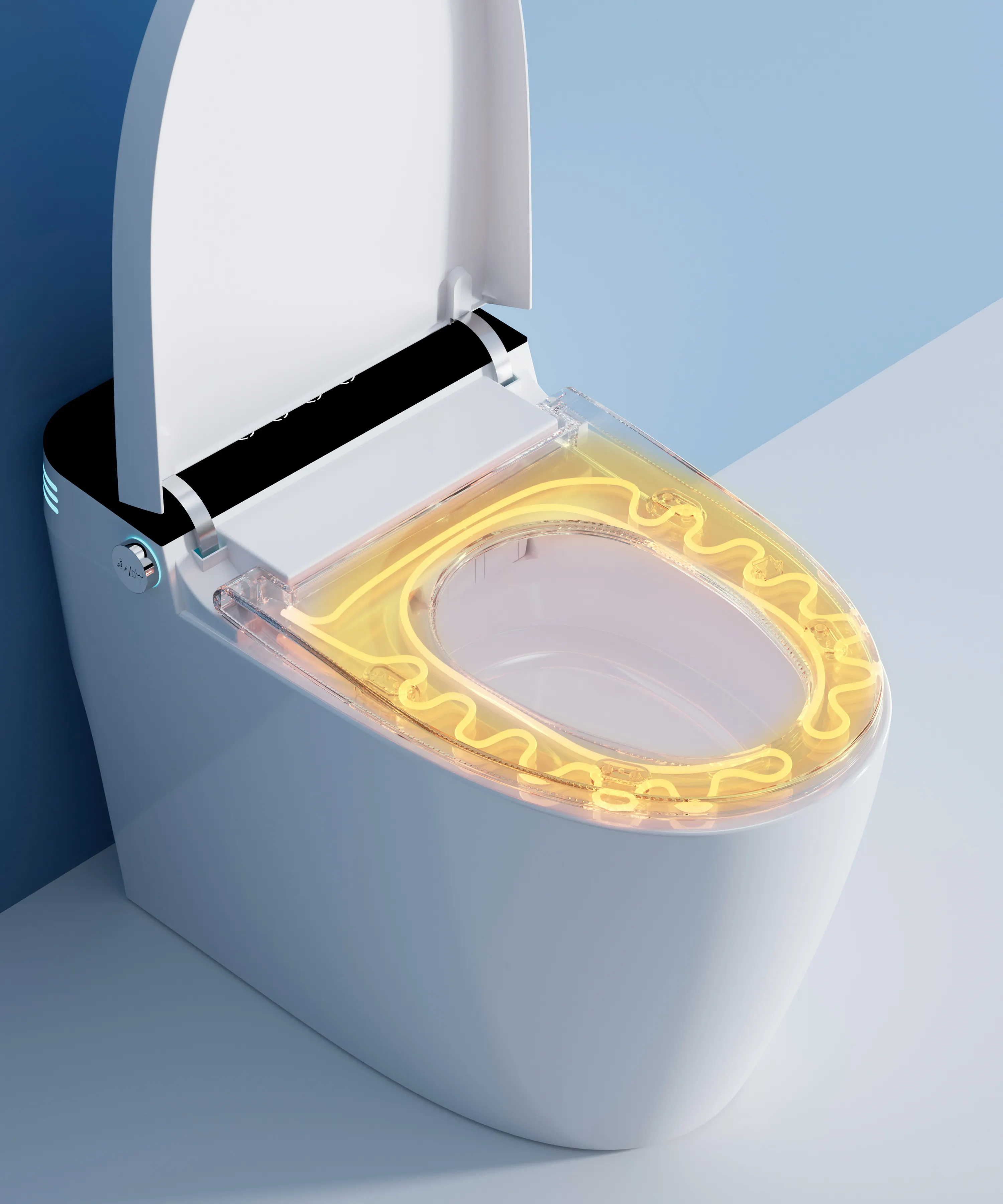 Offre Spéciale nouveau style maison wc toilette intelligente capteur d'ouverture automatique chasse d'eau salle de bain fermeture automatique toilette intelligente