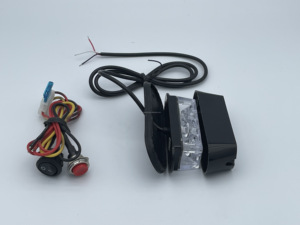 9W Mini LED çakarlı lamba 3-LED yüzey montaj acil kırmızı uyarı mangal lambası 12V/24V yanıp sönen fonksiyonu - Product Image 5