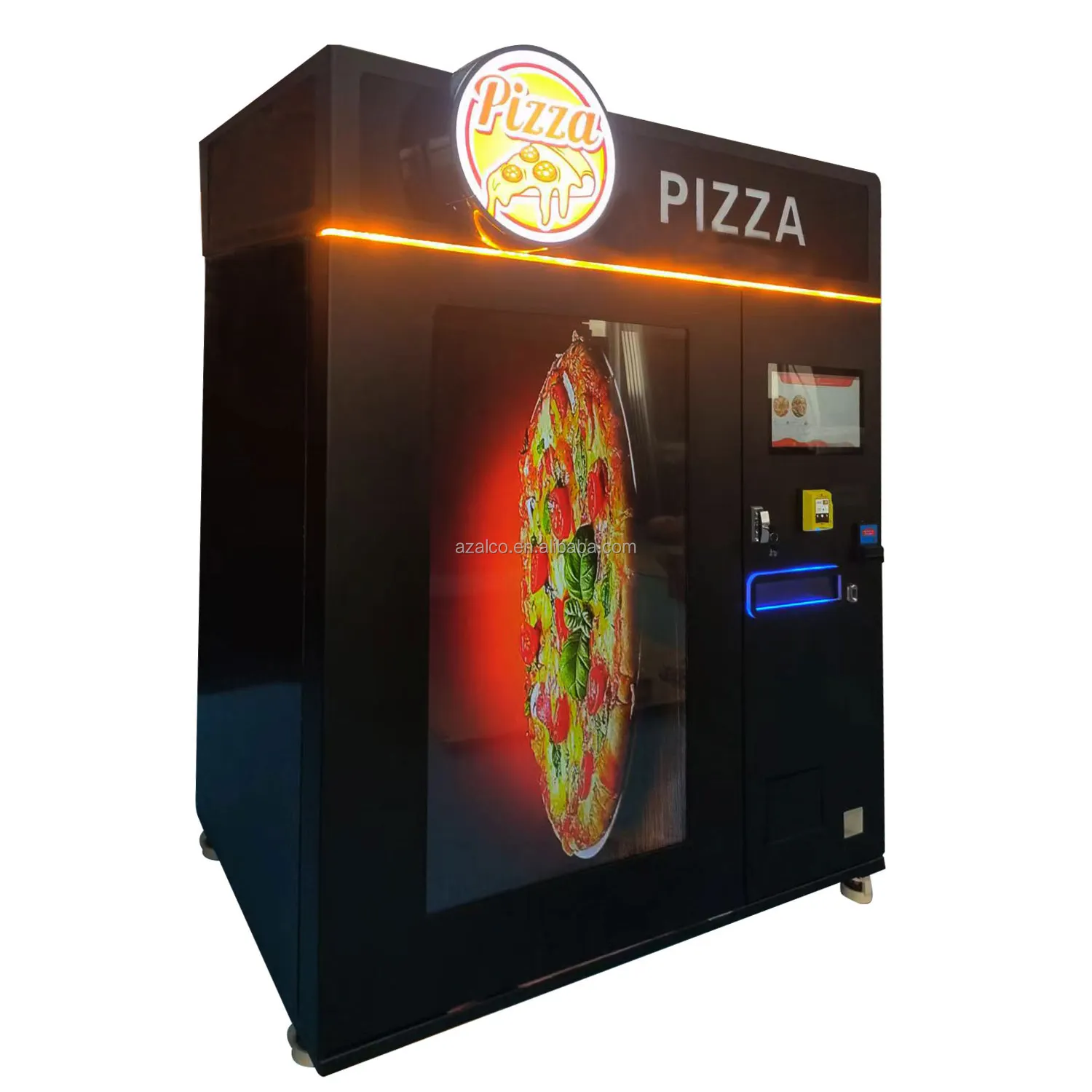 Máquina de venda 2023 ai pizza com sistema de cozimento e sistema de aquecimento pronto para assar pizza companheiro pré-feita máquina de venda