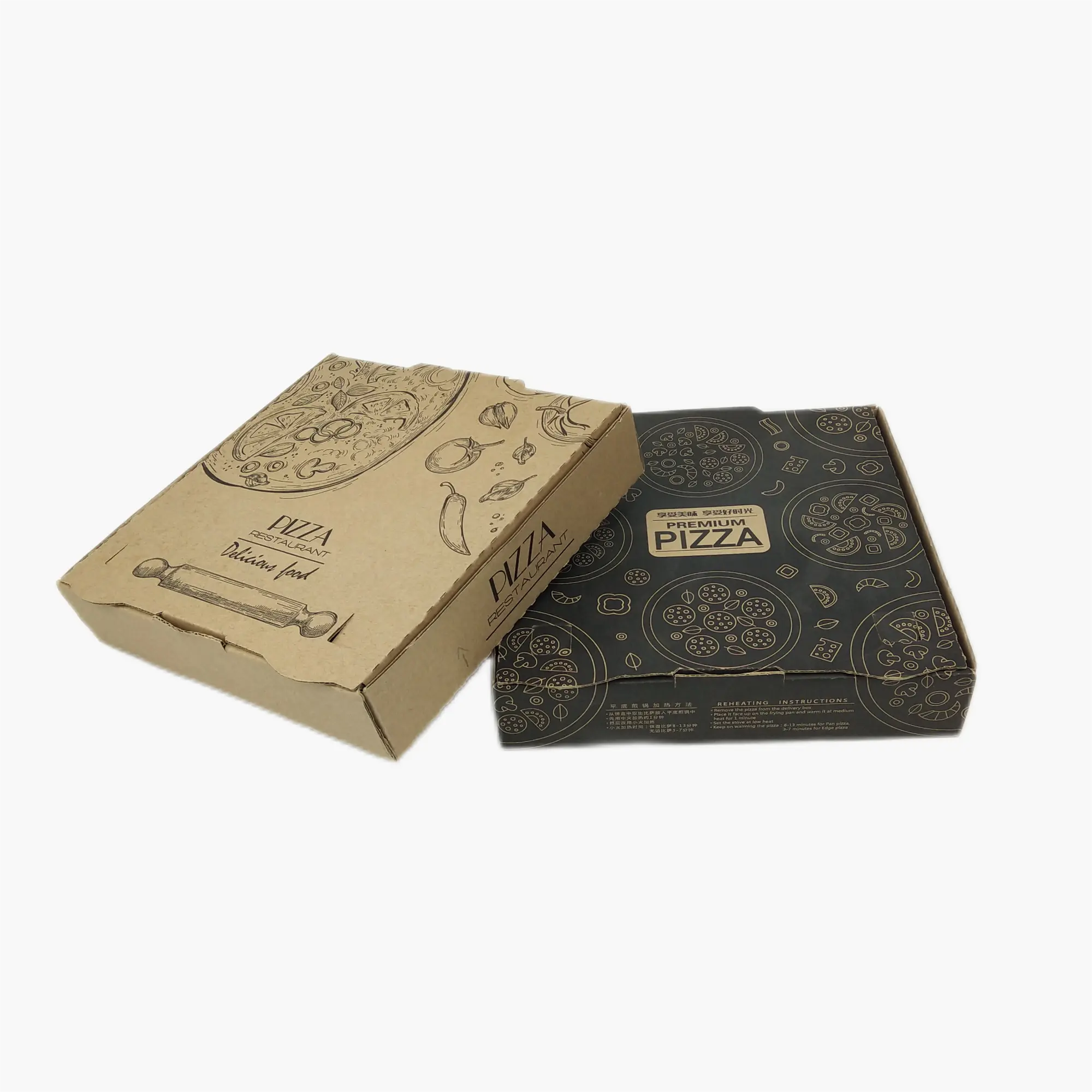 Cheap custom printed pizza book shape paper box