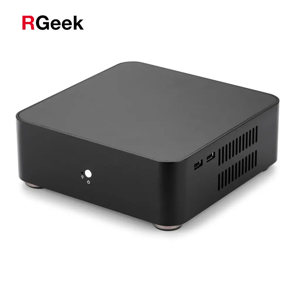 RGeek L65 USB2.0อลูมิเนียมเต็มรูปแบบมินิ ITX คอมพิวเตอร์มินิกรณีปัจจัยรูปแบบขนาดเล็กที่มี Vesa ยึด