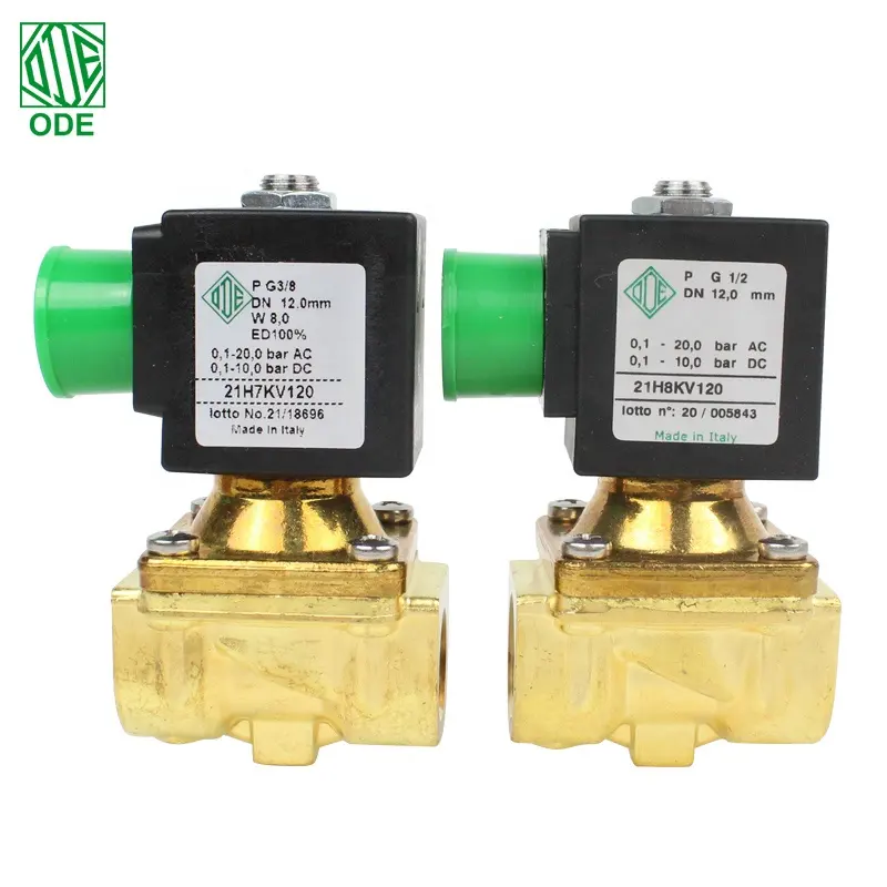 Wholesale Italy ODE 21H7KV120 21H8KV120 21H9KV180 3/8inch Solenoid valve 2/2 way N.C. With pilot control for water