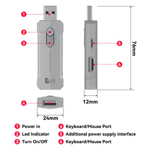 Convertidor de teclado y ratón de juego móvil X8 Pro para Android HarmonyOS Xiaomi Samsung Keyboard Mouse Converter - Product Image 4