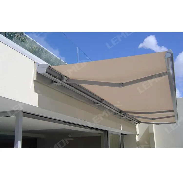 China Toldo Fábrica Pátio Exterior Toldos Pátios Sensor De Alumínio Cassete Completo Toldo Motorizado Toldo Retrátil Exterior