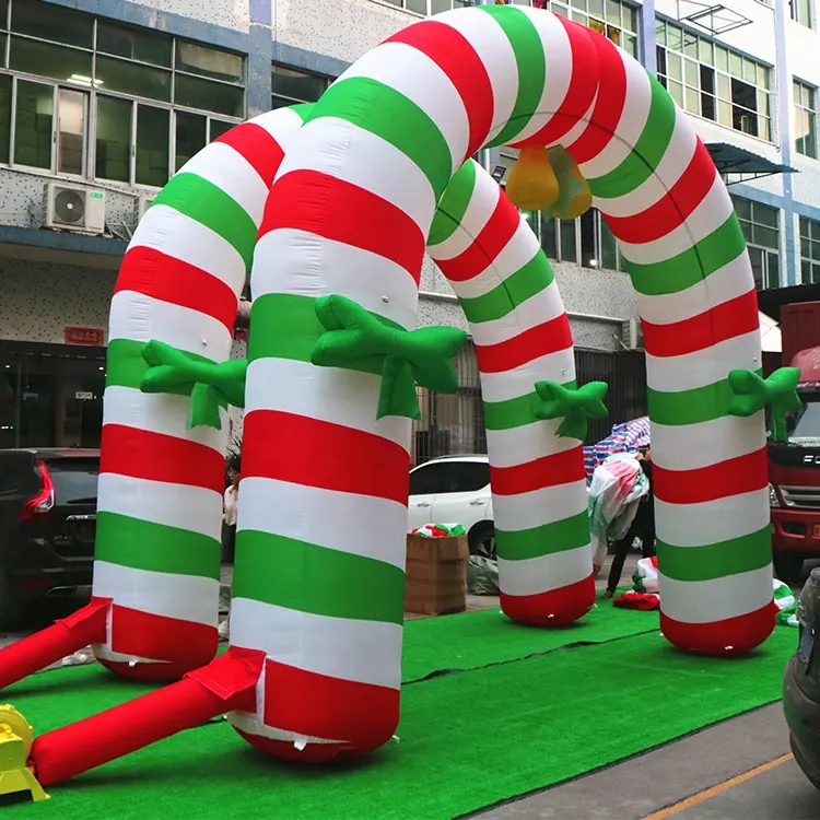 Inflable Navidad Halloween al aire libre iluminado patio decoración muñeco de nieve arco inflable para la venta