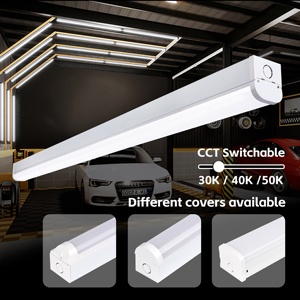 シンゲル無料サンプル4ft 8ftリンク可能LEDリニアストリップバッテンライトショップライトチューブフィクチャーCCT電源チューブフィクスチャーDlcリスト - Product Image 4