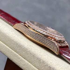 Di lusso High-End customizzato cinturino in pelle bovina funzione Diver Shanghai hrafted hand hilled Senior Pointer Micro-Diamond orologi sportivi - Product Image 4