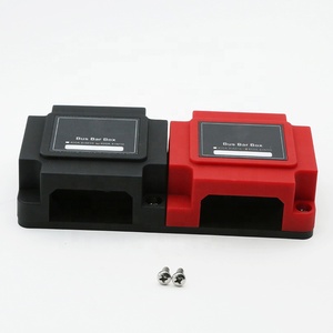 Red Black 8xM10 Studs Bus Bar <strong>400A</strong> 12V 48V DC Power Distribution Block Positive and Negative <strong>Busbar</strong> - Product Image 2