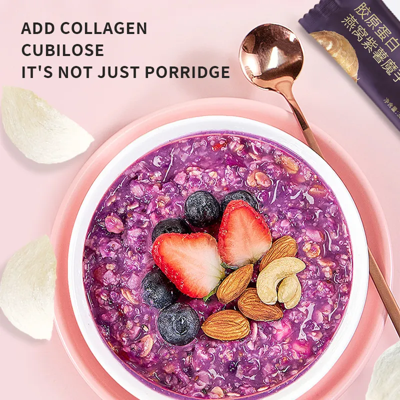 OEM/ODM custom collagen peptide bird's nest purple potato konjac powder porridge loose wholesale