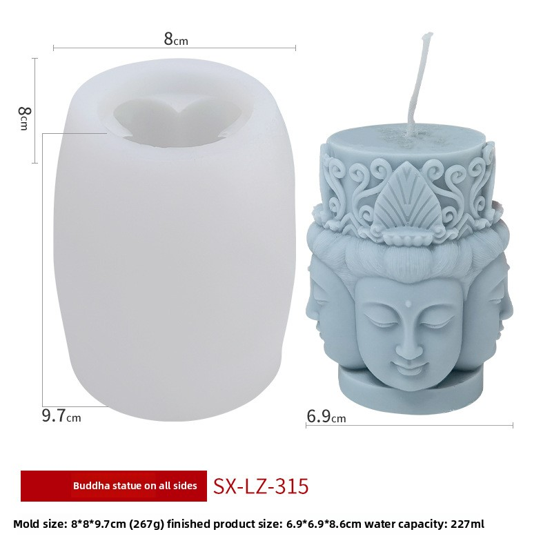 พระพุทธรูปสี่หน้า สีขาว