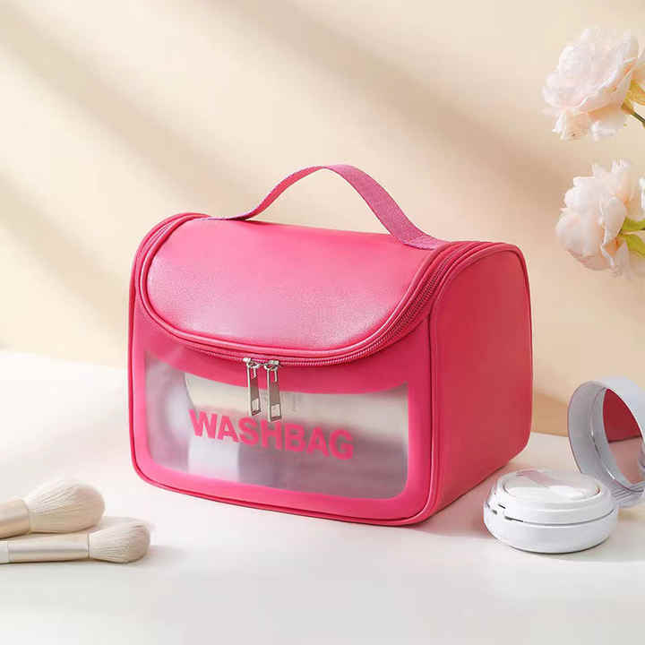 Fabricante Sacos Cosméticos Viagem Personalizada Maquiagem Luxo Hand Case Vanity Box Rosa Branco Amarelo PVC Impermeável Kit Casos de Higiene Pessoal