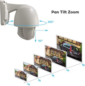 Oem 6mp colorvu迷你poe ptz ip摄像机5x光学变焦双向音频彩色夜间p2p人工智能检测双光智能开启 - Product Image 2