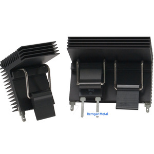 שחור אנודייז כיור חום CR301-75AE פרופיל extruded עם מצלמת קליפ אל 220 אלומיניום אלומיניום אלקטרונית