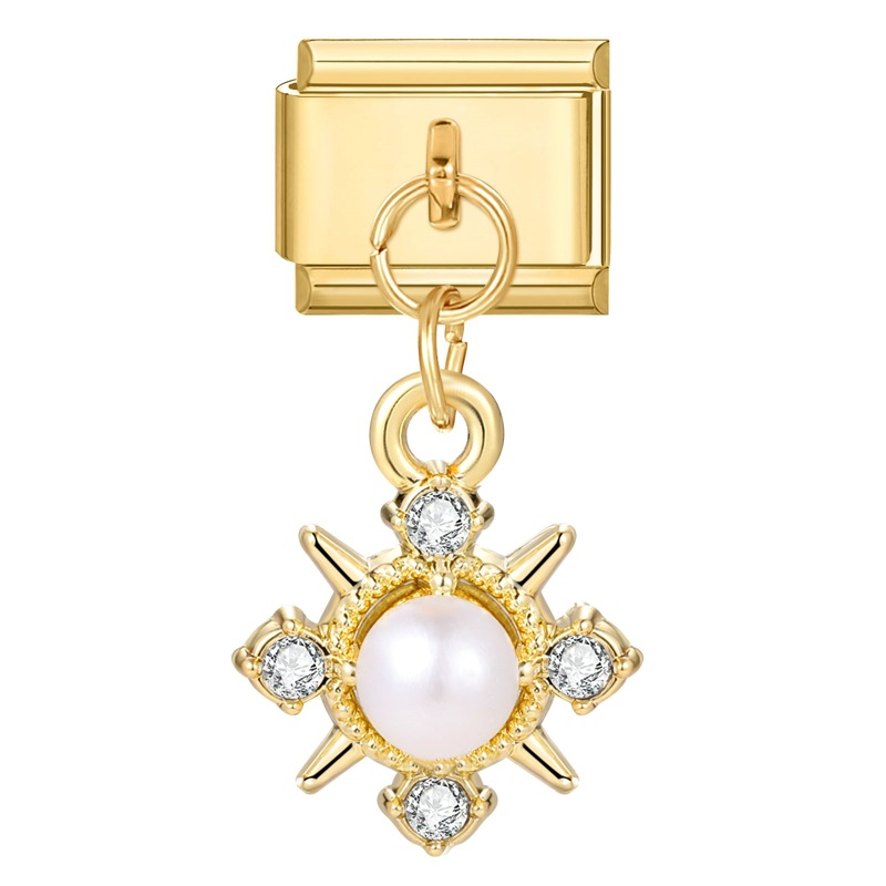 YWXH-85-Gold bottom pendant-pearl star