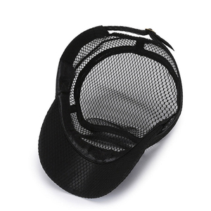 Nova Moda Plain Blank Adjustable Cadet Basic Flat-top Hat dos homens com Iron <span class=keywords><strong>Patch</strong></span> Respirável Todas As Tampas De Malha