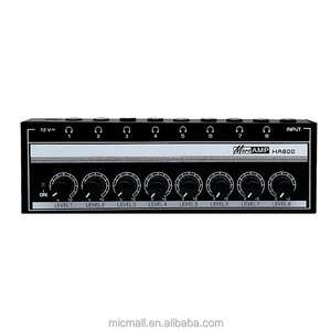 Amplificador de auriculares de monitoreo de 8 canales HA800 Distribuidor de señal de amplificador de auriculares de alta calidad